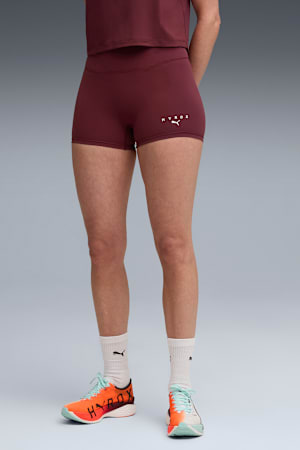 PUMA x HYROX SHAPELUXE 3" Tight Shorts Women, Ruby Shimmer, extralarge-GBR